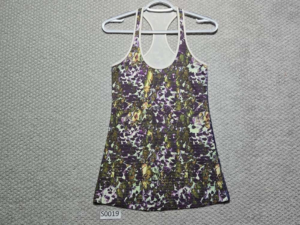 Lululemon Athletic Tank Top Multi Color Mesh Racerback